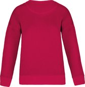Biologische oversized damessweater 'Tencel' lange mouwen Hibiscus Red - XXL