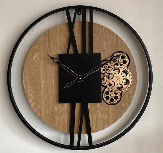 Homgoday 3D Wandklok Modern Design 100 cm XXL Goud 1131