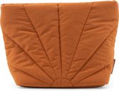 The Sticky Sis Club toiletry bag padded croissant brown