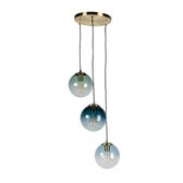 QAZQA pallon - Art Deco Hanglamp - 3 lichts - Ø 450 mm - Naturel - Woonkamer | Slaapkamer