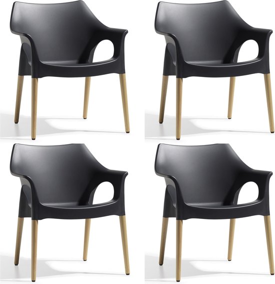 S•CAB OLA designstoel kantinestoel, vergaderstoel, bijzetstoel. Italiaans design voor binnen. Verkrijgbaar in antraciet. 5 Jaar garantie.