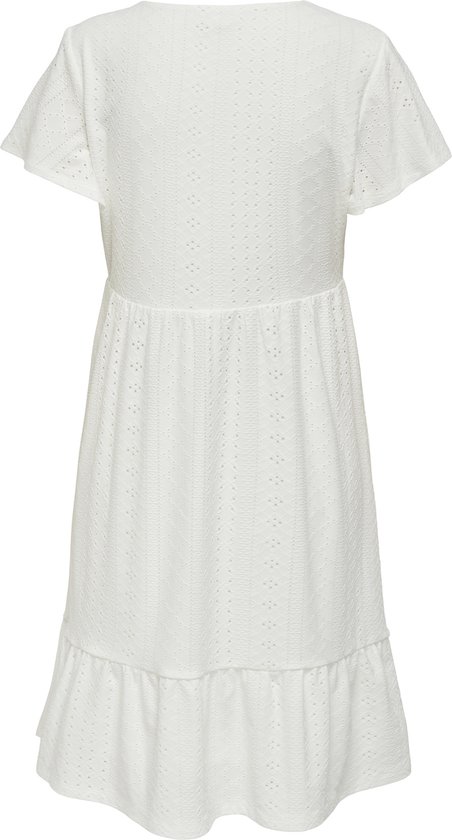 Vestido Only Onlsandra S/S V-Neck Dress Jrs Noos Mujer Cloud Dancer