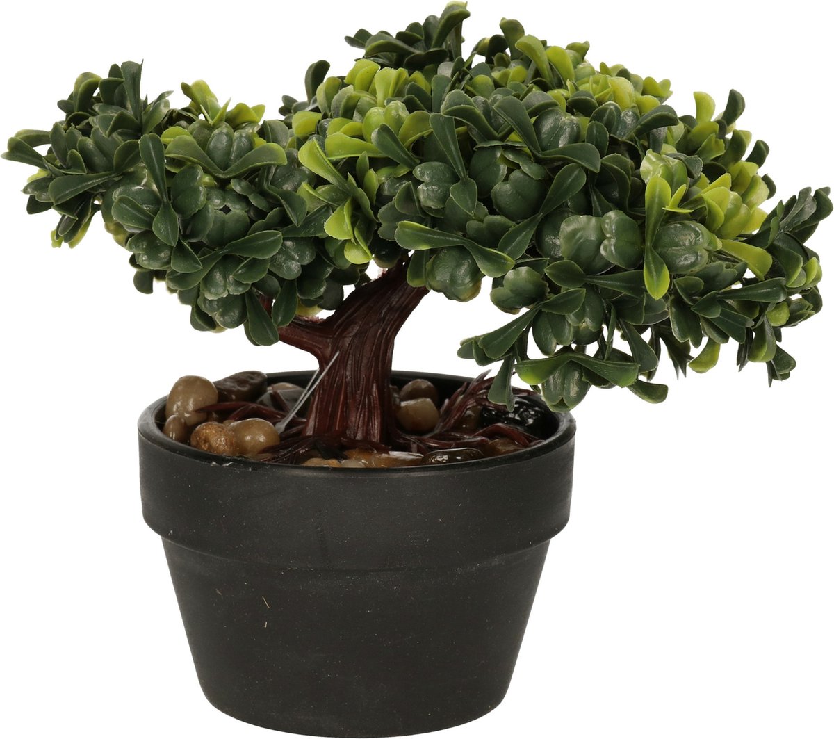H&S Collection Kunstplant Bonsai boompje in pot - Type Bright - Japans decoratie - 19 x 13 x 15 cm