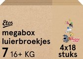 Etos Luierbroekjes - Woezel & Pip - Maat 7 - 16+ kg - Megabox - 72 stuks (4x18)