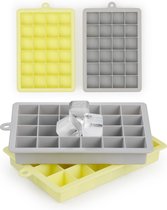 Blumtal Siliconen Ijsblokjesvorm - 26 mm, ultimate grey - Geel, vierkant, set van 2 x 24