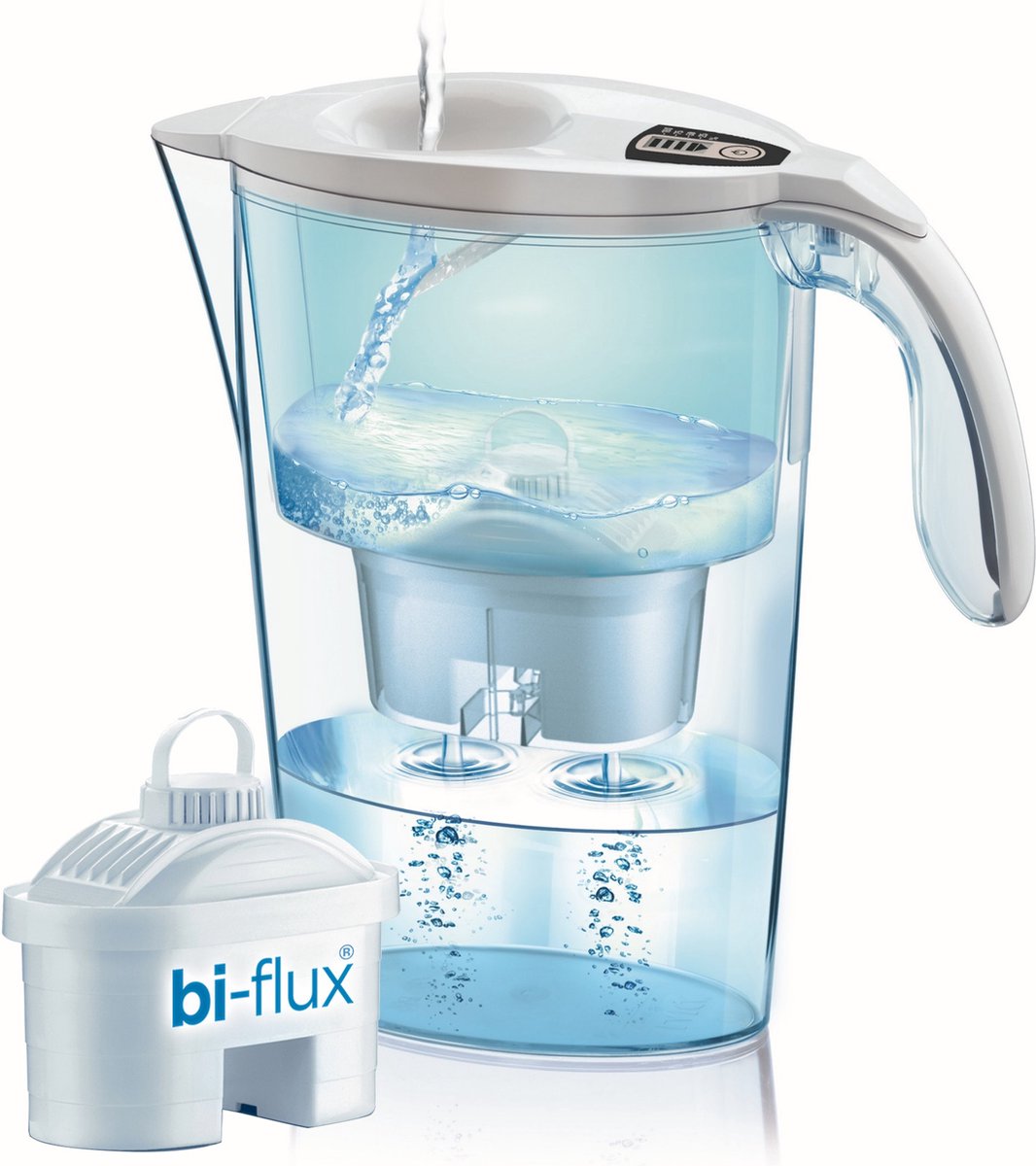 Laica Stream Line (J31AF) - waterfilterkan - wit - inhoud 23 liter - inclusief 1 x Bi-Flux waterfilter - BPA vrij