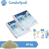 Comfortpool glasparels - Geschikt voor zandfilterpomp - 40 kg & WAYS Scrubborstel