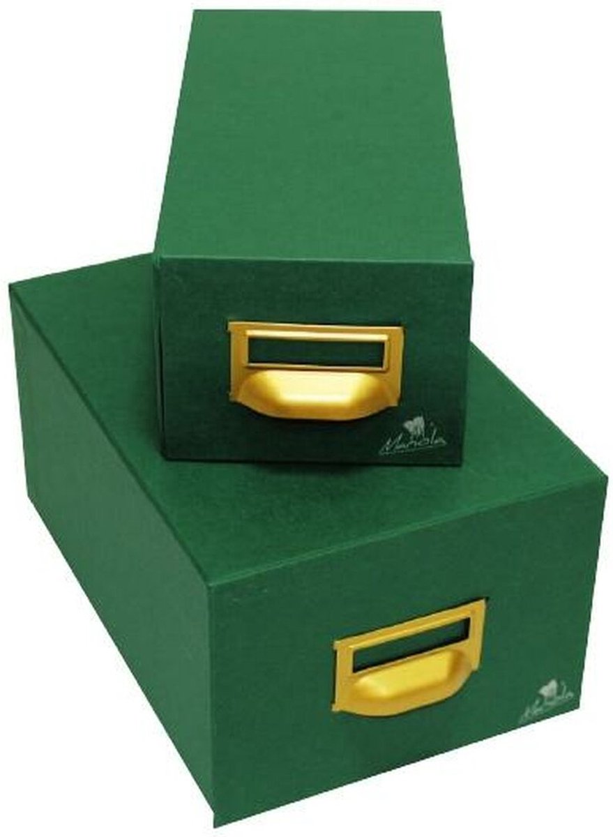 Vulbare opbergkest Mariola Groen (12,5 x 9,5 x 35 cm)