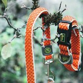Dog collar Hunter Basic Thread Orange Size M (33-50 cm)