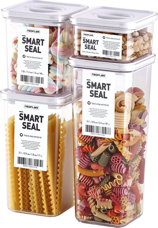 Rotho LOFT 24er-Set Vorratsdosen mit Dekel, stapelbar, aromadicht, spülmaschinenfest