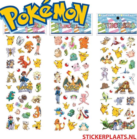 Pokémon stickers - 1 vel - Pokemon - Pikachu