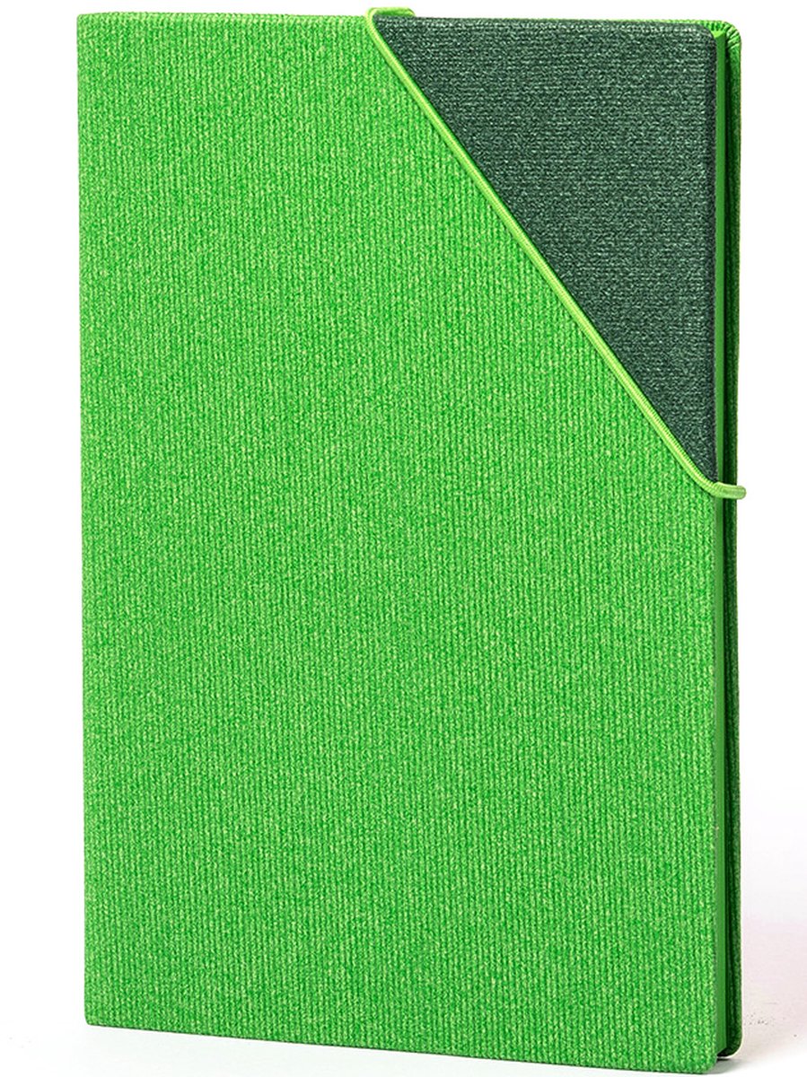 Papacasso Schetsboek - A5 Notitieboek Blanco - Premium Zuurvrij Papier - Deluxe Hardcover - Elastiek - Opbergvak - Groen - Onbeperkte Creativiteit