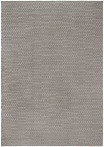 vidaXL - Vloerkleed - rechthoekig - 80x160 - cm - katoen - grijs