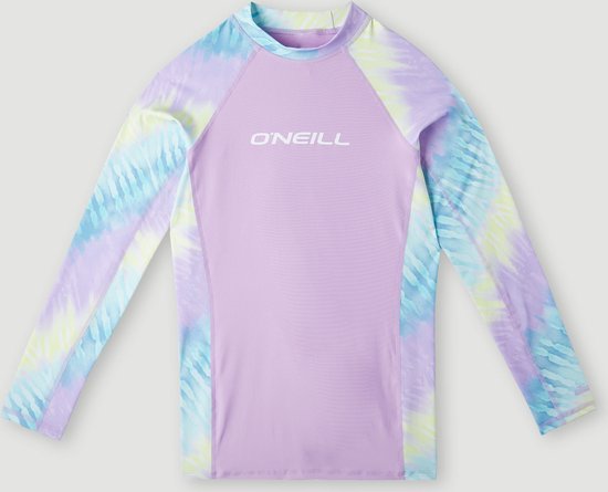 O'Neill - UV-Zwemshirt met lange mouwen voor meisjes - UPF50+ - Printed Skin - Blue Tie Dye - maat 8 (133-141CM)