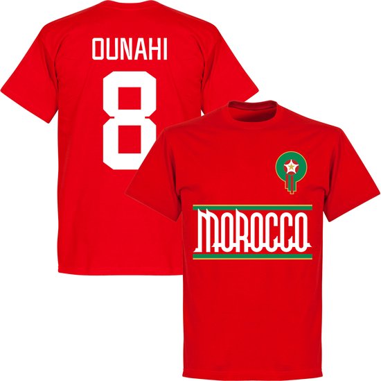 Marokko Ounahi 8 Team T-Shirt - Rood - XXL