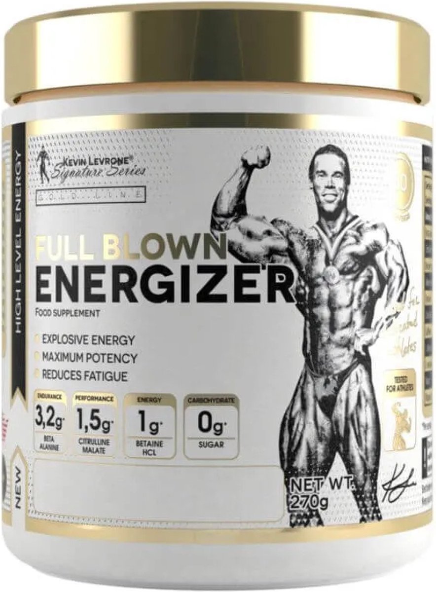 Kevin Levrone Gold Full Blown Energizer - Pre-workout - Beta-alanine en Citrulline en Creatine - 270g - Citrus-Perzik - 60 porties