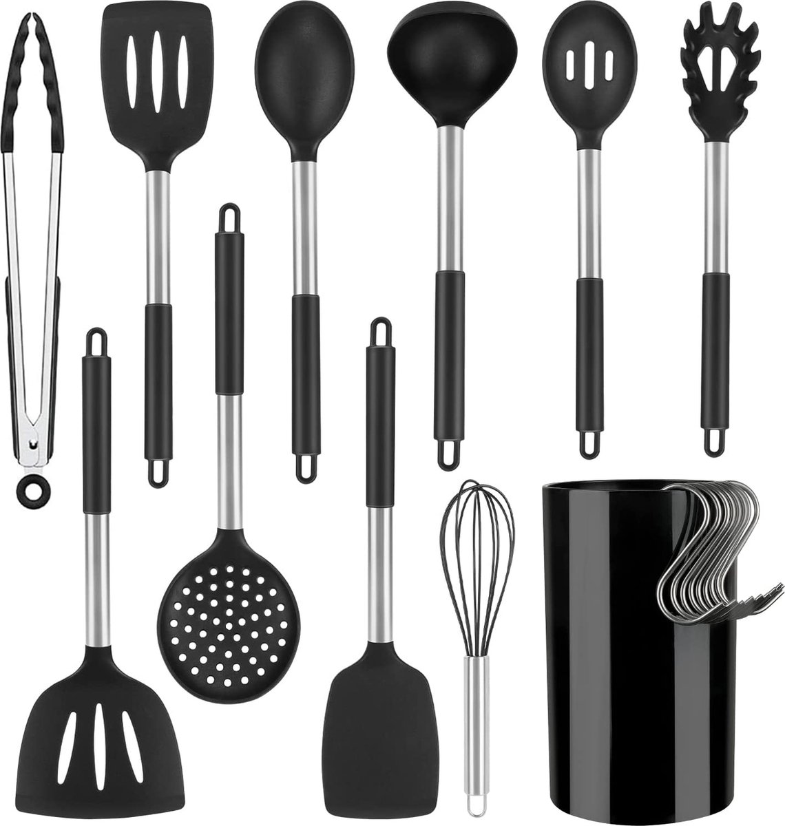 Ensemble d'ustensiles de cuisine en silicone résistant à la chaleur de 34  pièces, spatule antiadhésive pour ustensiles de cuisine (Kaki) : :  Cuisine et Maison
