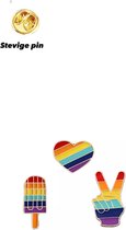 Akyol - Pride broches – combi set – 3 broches - LGBT BROCHEb - pirde - GAYPRIDE BROCHE - regenboog broche -Regenboog - Pride kledingspeld - Gay - lesbian - trans - cadeau - geschenk - pride amsterdam- feestdag - verassing - respect - equality -lg