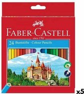 Kleurpotloden Faber-Castell set à 24 stuks assorti - 5 stuks