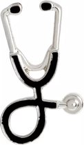 Akyol - Verpleegkunde Broche - Broche - Verpleegkunde - cadeau voor verpleegster - Verpleegster - zilverkleurig zwart - Stethoscoop -ziekenhuis - zuster -afscheidscadwa verpleegkunde
