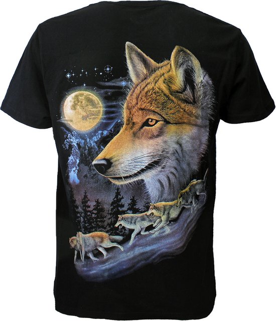 Wolven Wolf Pack Volle Maan T-Shirt - Origineel Design
