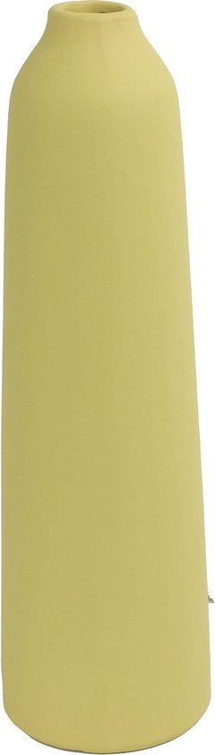 Countryfield bloemenvaas - geel terracotta - D9 x D31 cm - smalle opening