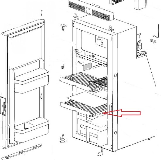 Thetford Koelkastrek Groot Onder T1090