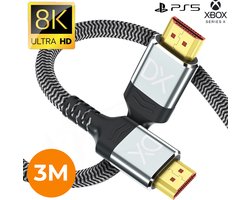 Douxe® HDMI 2.1 Kabel - 4K Ultra High Speed (120hz) - HDMI Kabel 8K (60hz) - HDMI naar HDMI - 3 Meter