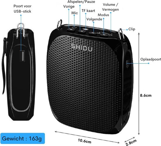 Amplificateur de voix portable haut parleur avec micro et