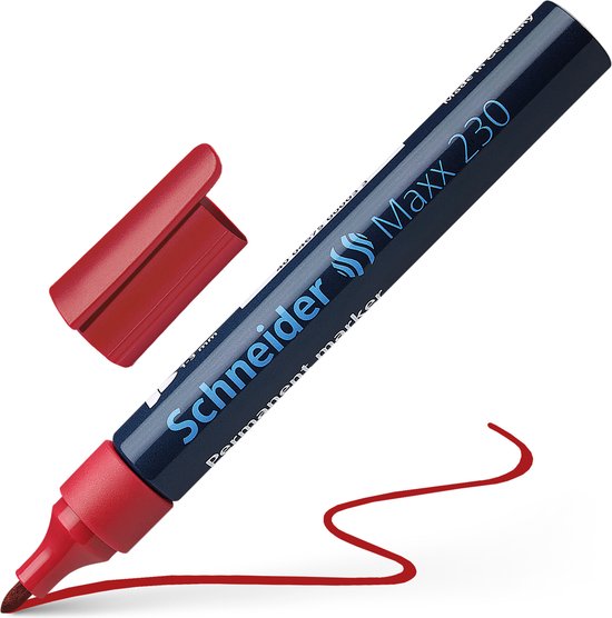 Schneider permanent marker - Maxx 230 - ronde punt - rood - S-123002