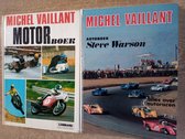 Michel Vaillant 2 x Hardcover 1 Autoboek Steve Warson 1972 , 2 Michel Vaillant Motor Boek 1979