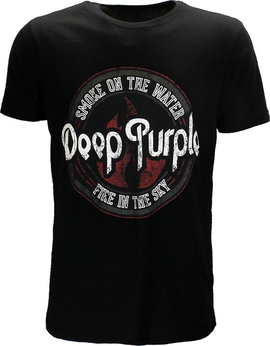Deep Purple Smoke Circle T-Shirt - Officiële Merchandise - S