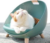 Bol.com MS! Duku Cat Nest - 4 in 1 Kattenmand – Verkrijgbaar in Wit rose en mosgroen - Comfortabel Kattenbed – Esthetisch ontwer... aanbieding