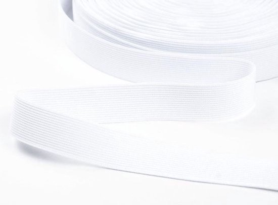 Restyle Knoopsgaten Elastiek 18 mm x 1 meter 009 Wit