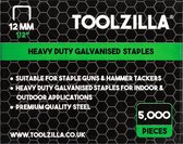 Toolzilla® Nietjes Nietpistool, Stevig, Verzinkt, 12 mm, 5.000 Stuks