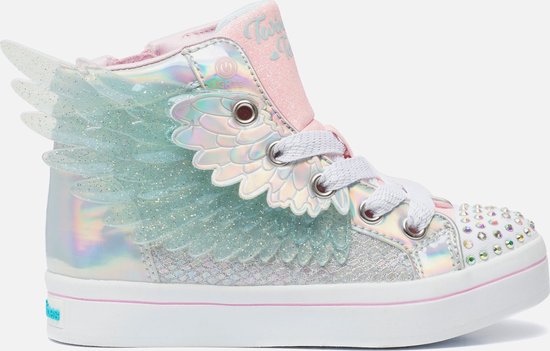 Foto: Skechers twi lites 2 0 unicorn wings meisjes sneakers zilver roze maat 30