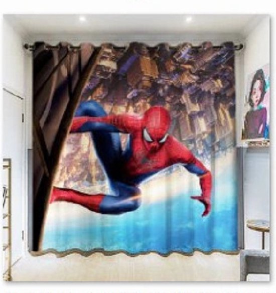 Gordijnen - Spiderman - kant en klaar - verduisterend - 140x100 - ( of  eigen foto ) | bol.com