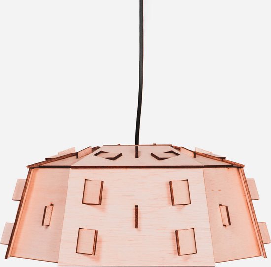 BUCK hanglamp - WOMP - de houten lamp - hanglamp - lasergesneden - bouwpakket - multiplex - hout - e27 - sfeerlicht