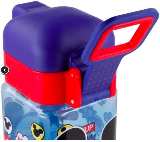 Mickey Mouse vierkante drinkbeker / drinkfles met slot - 550 ml - 20 cm hoog van Mi — afbeelding 3