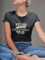Shirt - Vegan for the animals - Wurban Wear | Grappig shirt | Vegan | Unisex tshirt | Dieren | Dierenvriend | Vegan kookboek | Wit