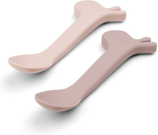 silicone spoon 2-pack - lalee - powder- done by deer - bestek - lepels van Done by Deer — afbeelding 5