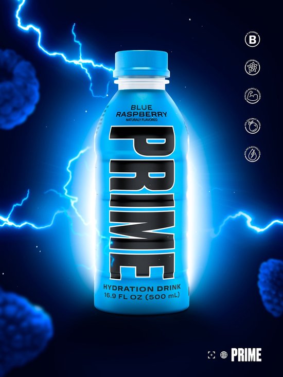 1 bouteille Prime Hydration Blue Raspberry - 1 bouteille Blue Raspberry  Prime Drink 