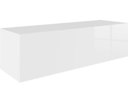 Mobistoxx Tv-meubel KINGSTON 1 klapdeur 105 cm wit/hoogglans wit