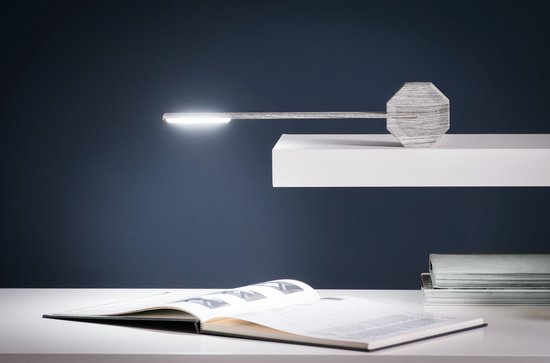 Lampe de bureau Gingko Octagon One - Rechargeable - Essenhout