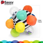 Sassy - Bal voor Baby en Peuter - Licht stuiterend - Grijpbare vorm - Ratelend geluid - Bumpy Ball