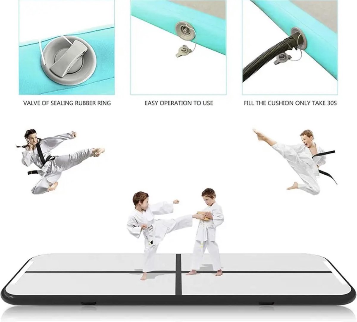 AirTrack Pro Turnmat 6 meter x 100 cm x 20 cm dik Gymnastiek