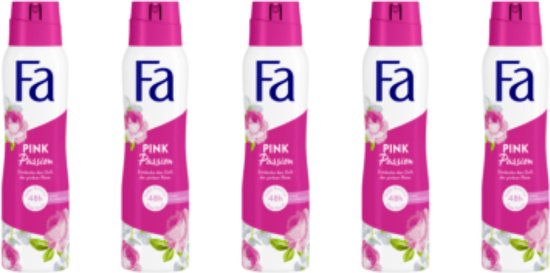 FA Deospray - Pink Passion- Deodorant - 5x 150 ml - Voordeelverpakking
