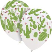 cactus cactussen Latex ballon: 9 stuks, 30cm [EAN = SKU © Promoballons]