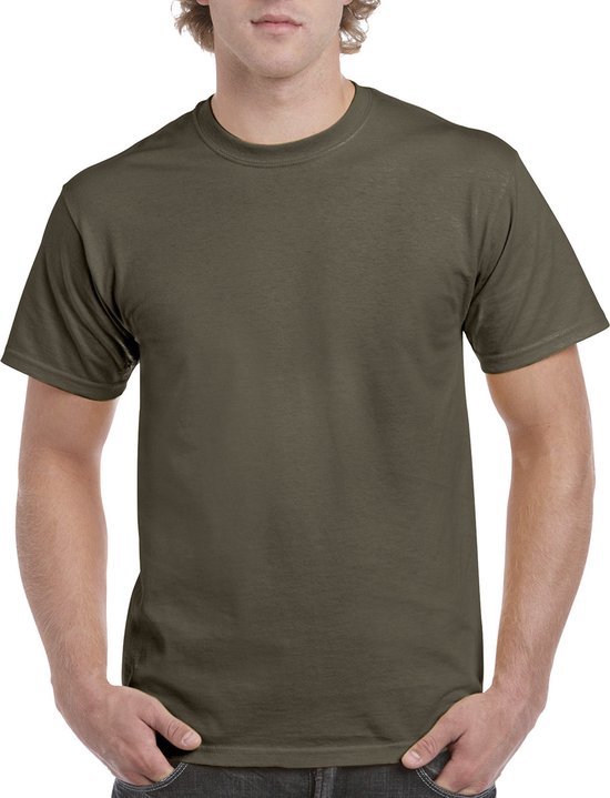 T-shirt met ronde hals 'Ultra Cotton' Gildan Olive Green - M