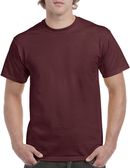 T-shirt met ronde hals 'Heavy Cotton' merk Gildan Maroon - S
